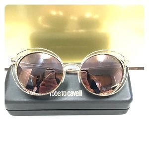 Roberto Cavalli rose gold sunglasses